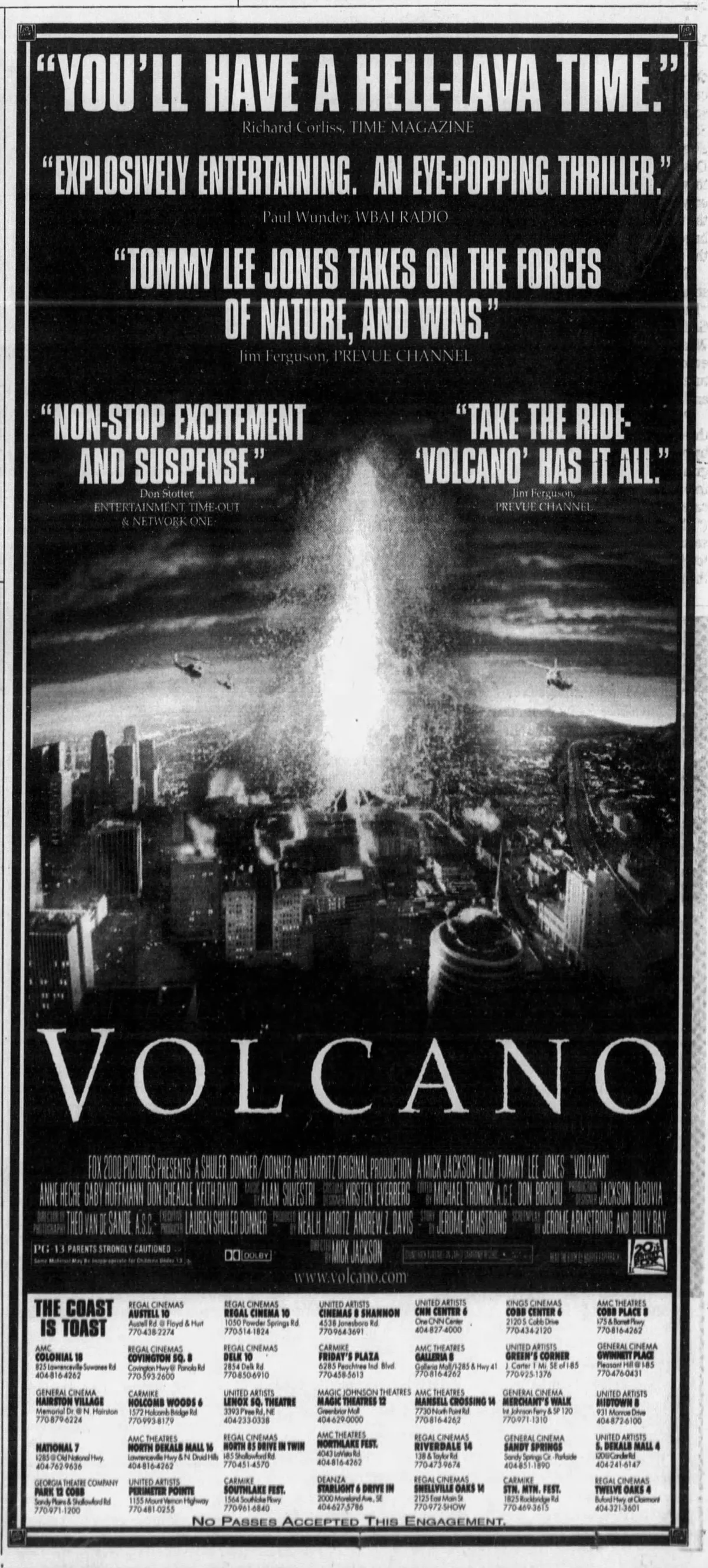 Volcano 1997 movie poster