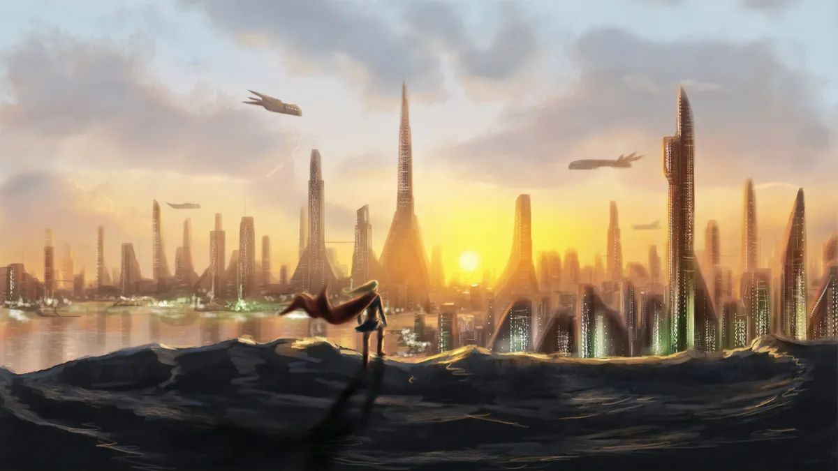 Krypton city skyline