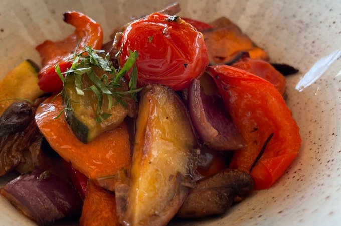 Legumes assados no forno