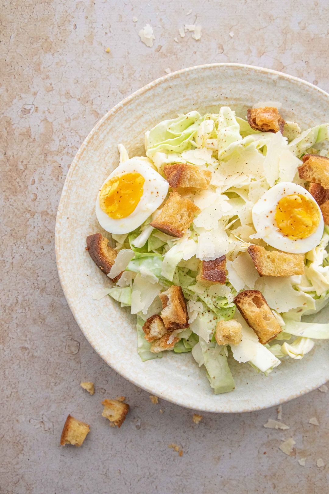 Pointed Cabbage Caesar Salad