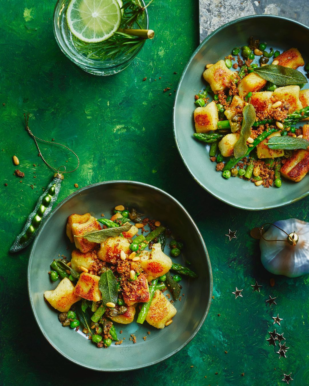 Fried garlic gnocchi with pan grattato