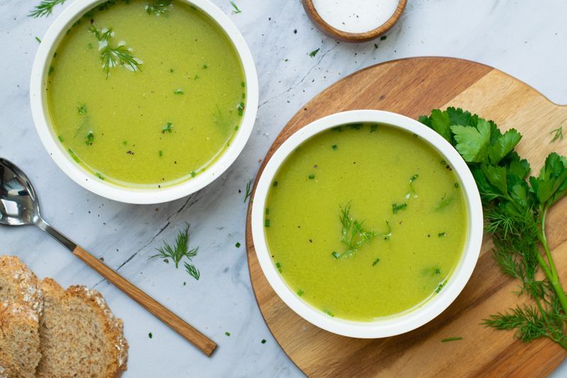 Zero waste asparagus soup