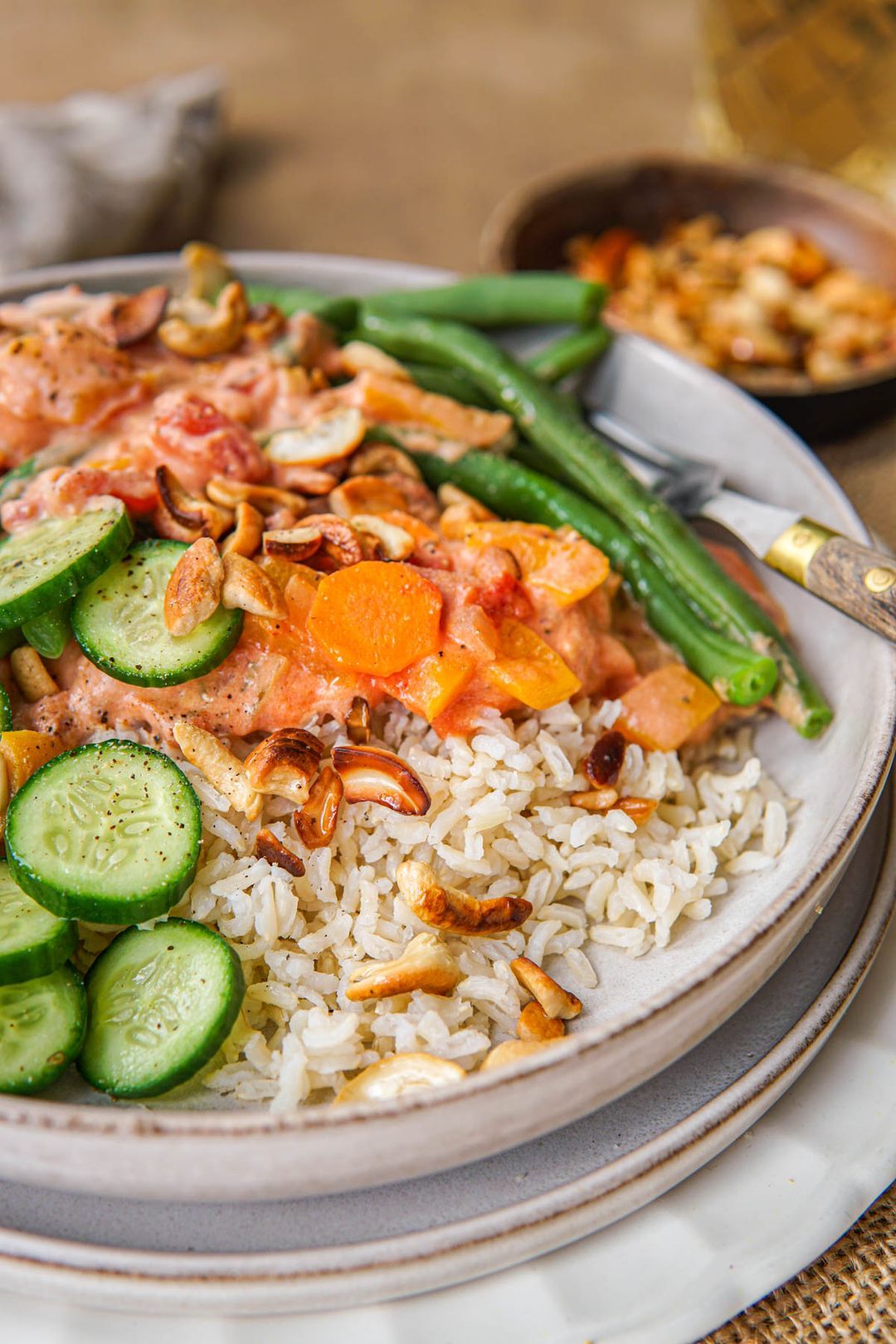 Rice with tomato and green beans