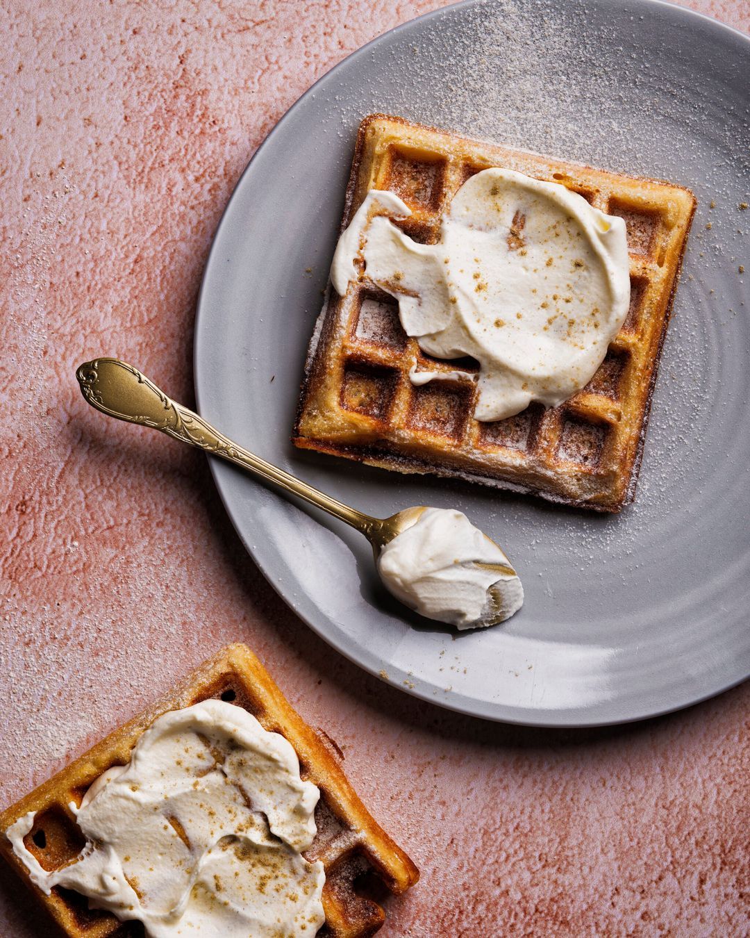 Beurre noiseette waffles with cardamom sugar