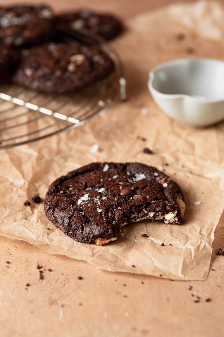 Triple chocolate chip cookies