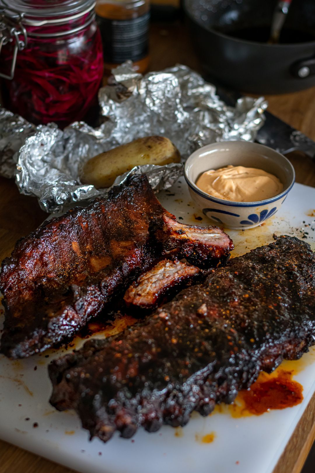 Ribs with herb rub and cola