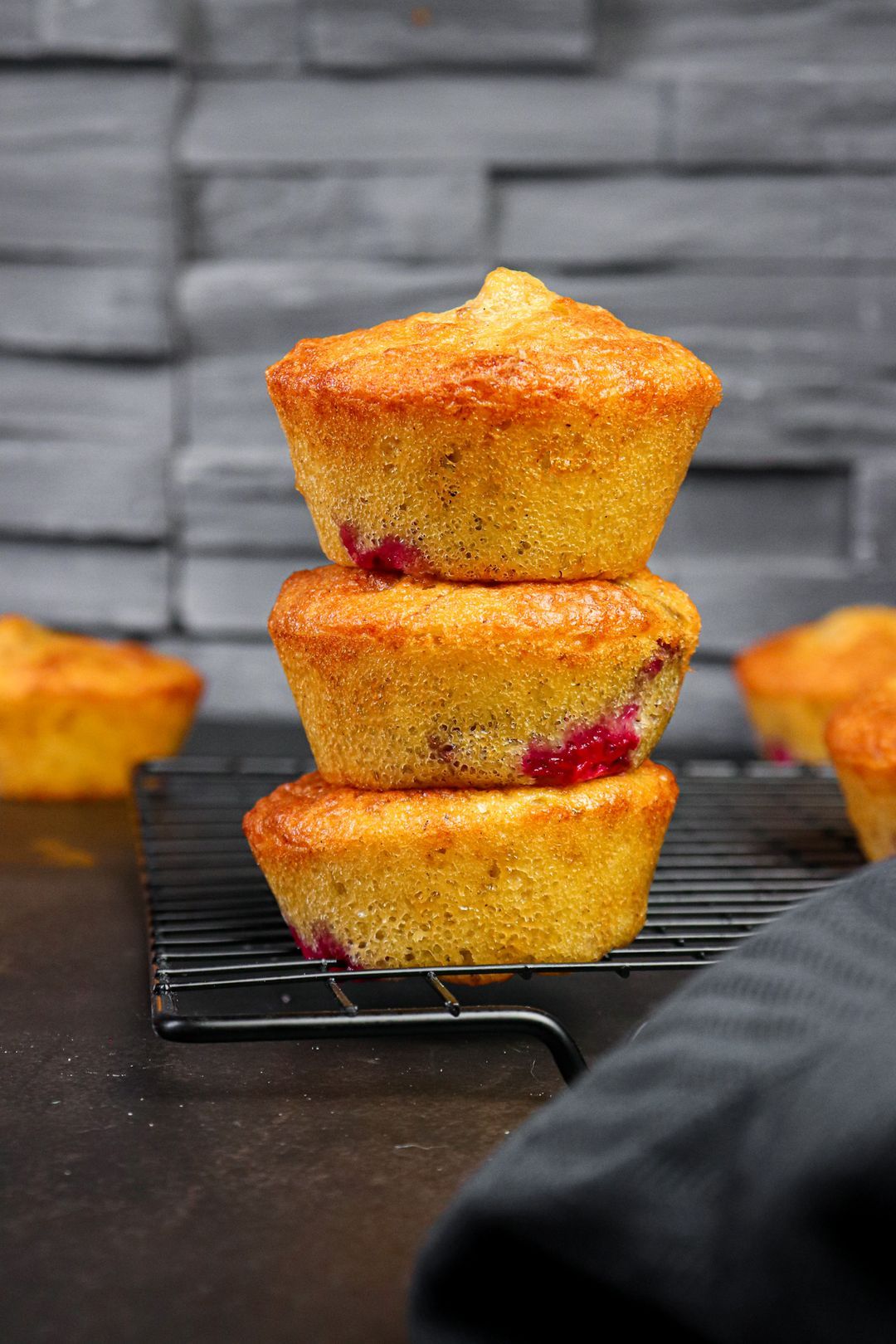 Healthy raspberry muffin