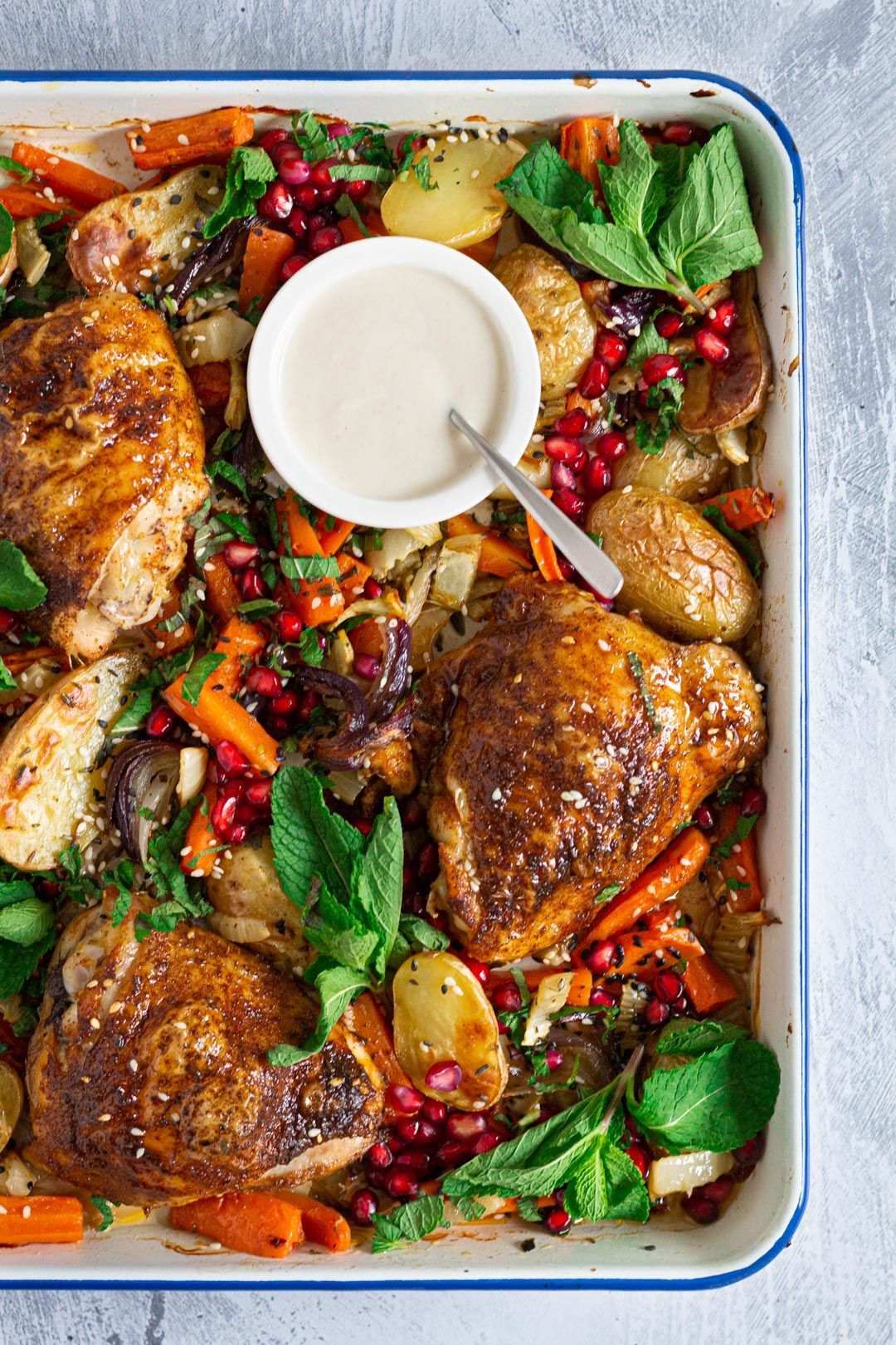 Chicken with za'atar and roasted vegetables