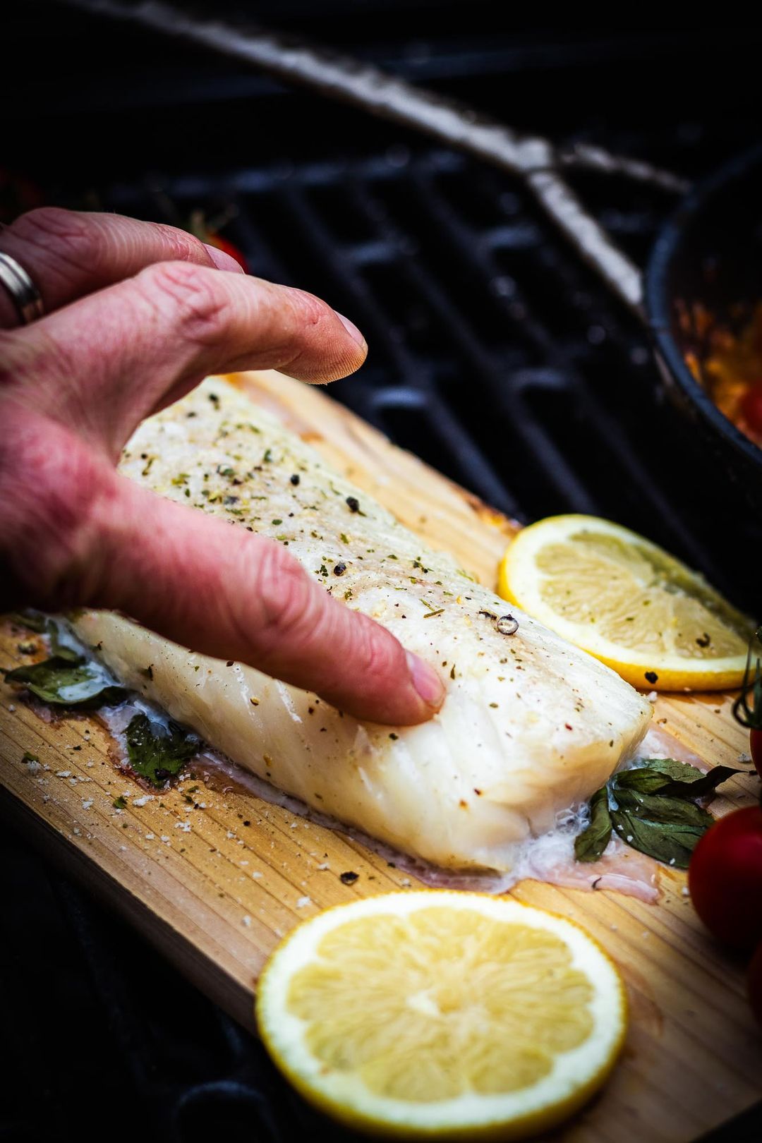 Now make this delicious cedar plank smoked cod