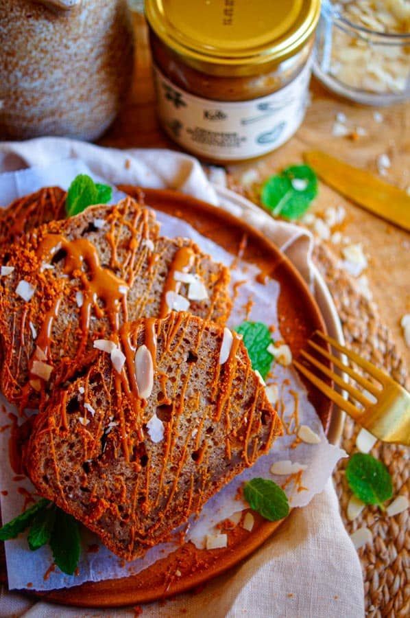 Banana bread with speculoos