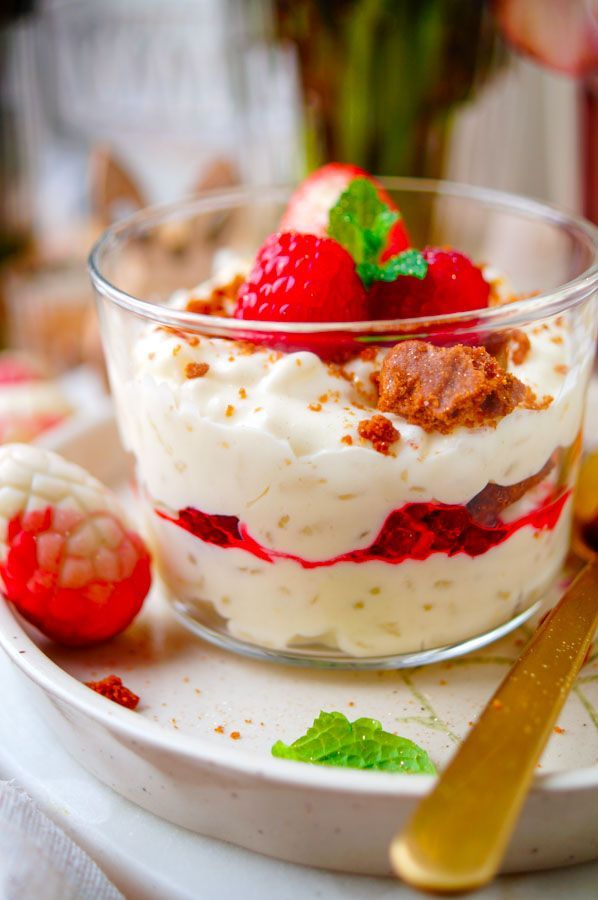 Rice pudding with white chocolate