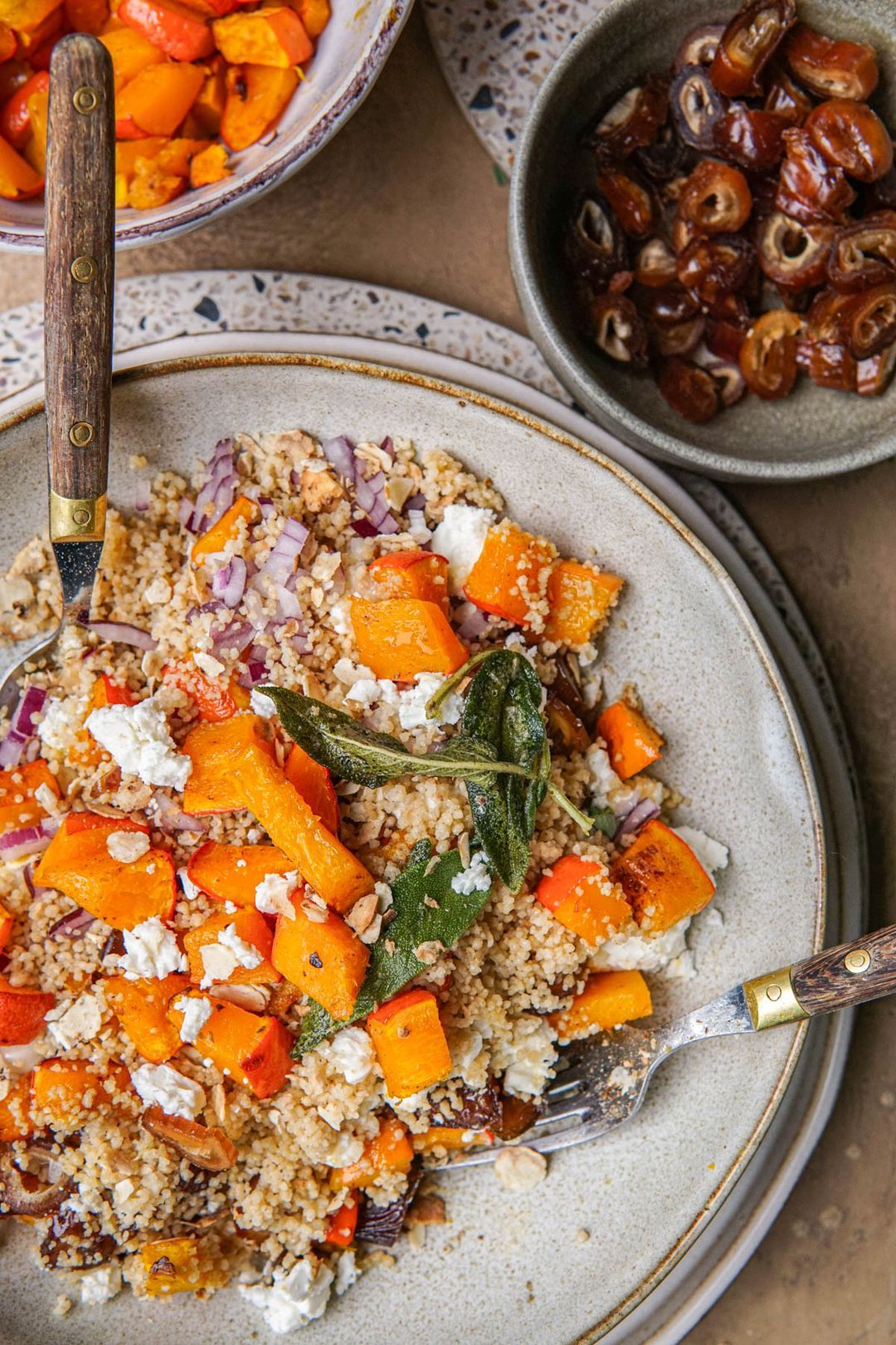 Couscous with grilled pumpkin