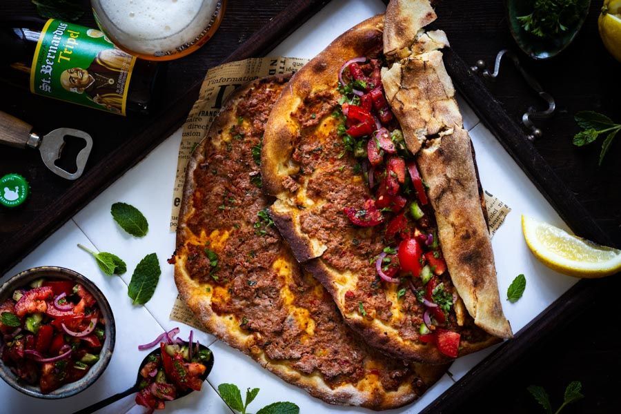 Traditional Lahmacun