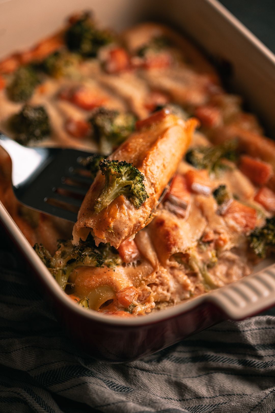 Cannelloni with smoked salmon & broccoli ❤️ 🔥