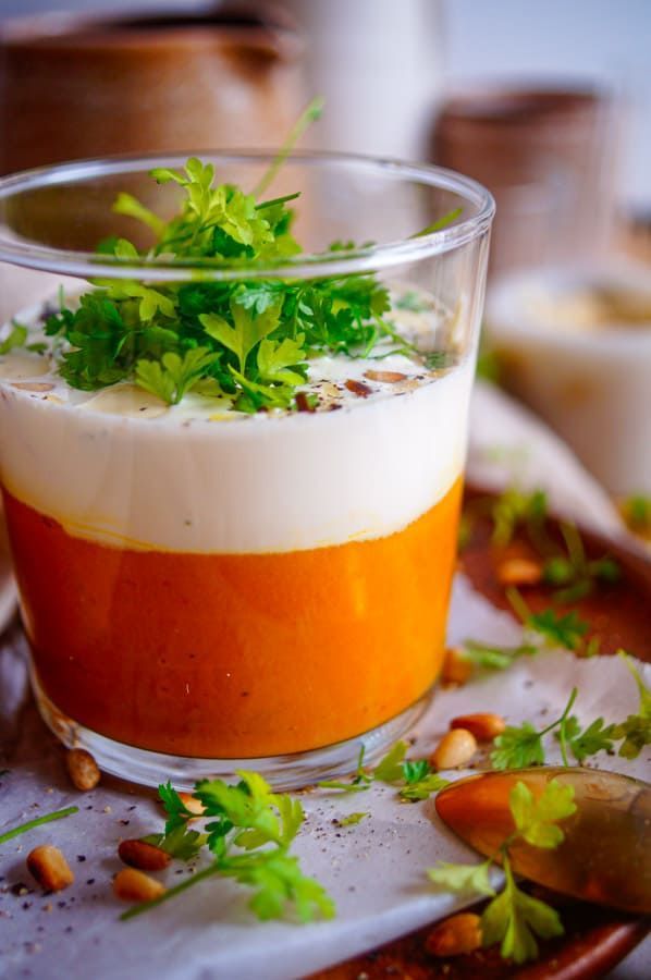 Carrot soup with harissa