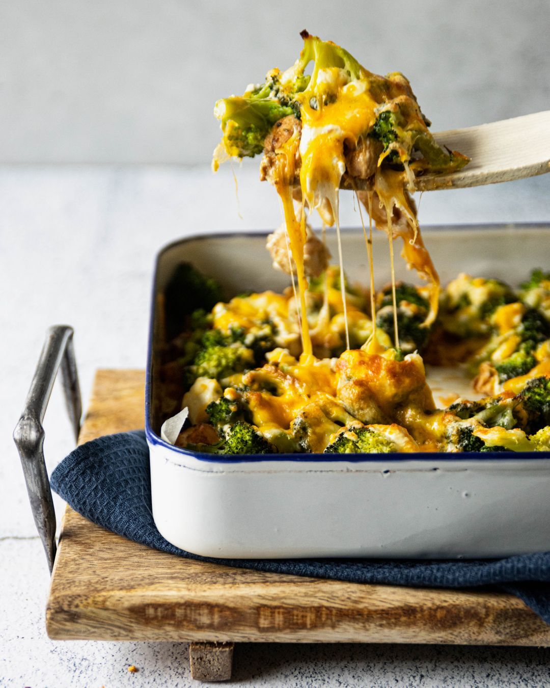 Low carb broccoli cheddar casserole