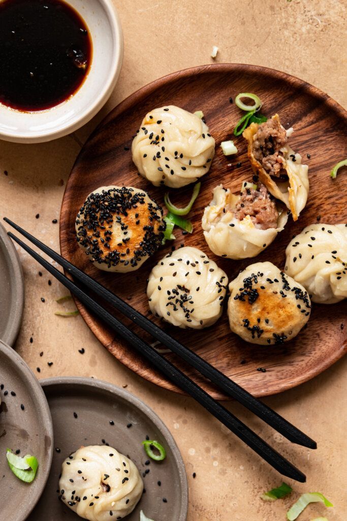 Dumplings with minced meat and shrimp