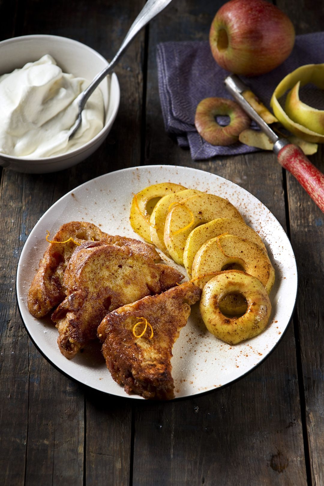 Sugarloaf French toast with baked apple