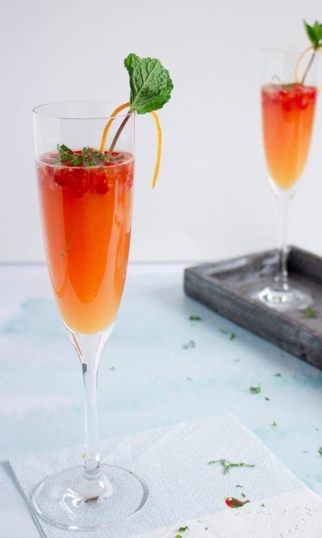 A spoonful of wow: mimosa with blood orange