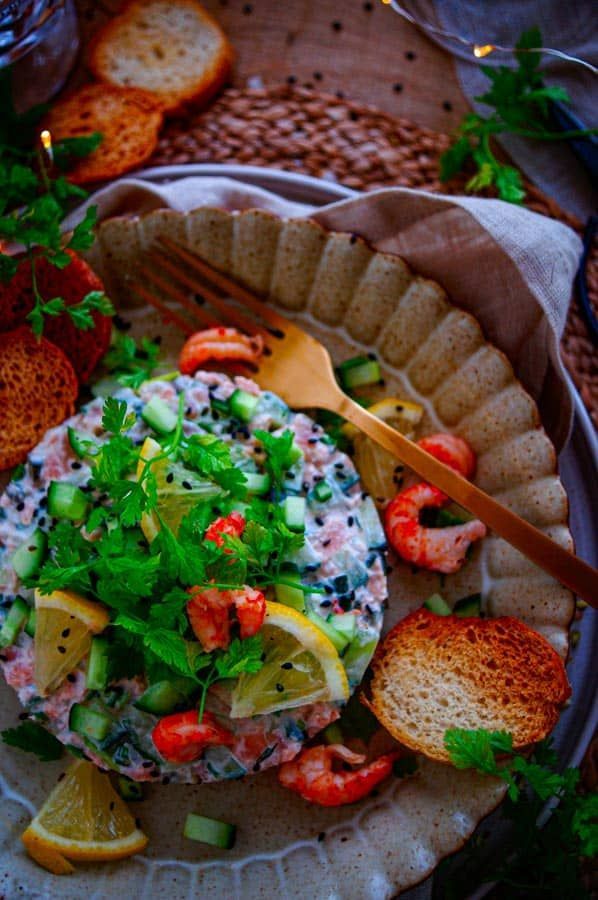 Duo of salmon tartare