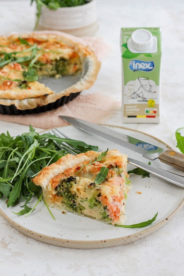 Quiche with Salmon and Broccoli