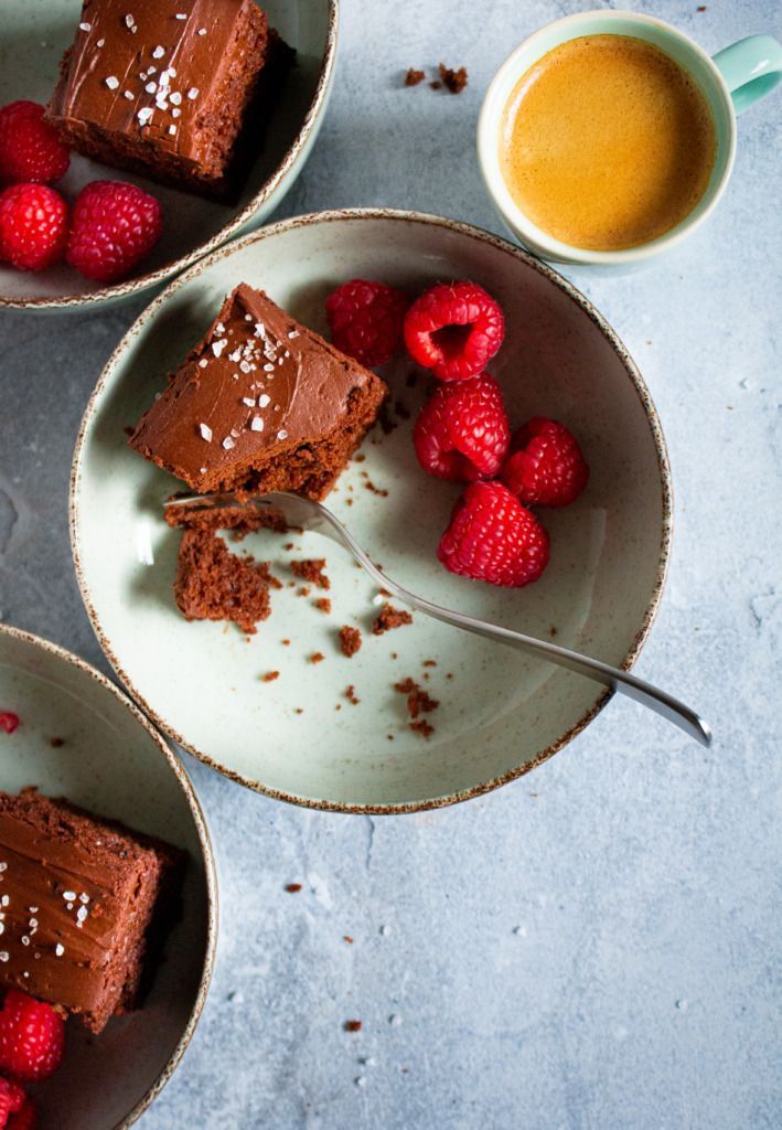 Chocolate cake with hazelnuts and sour cream