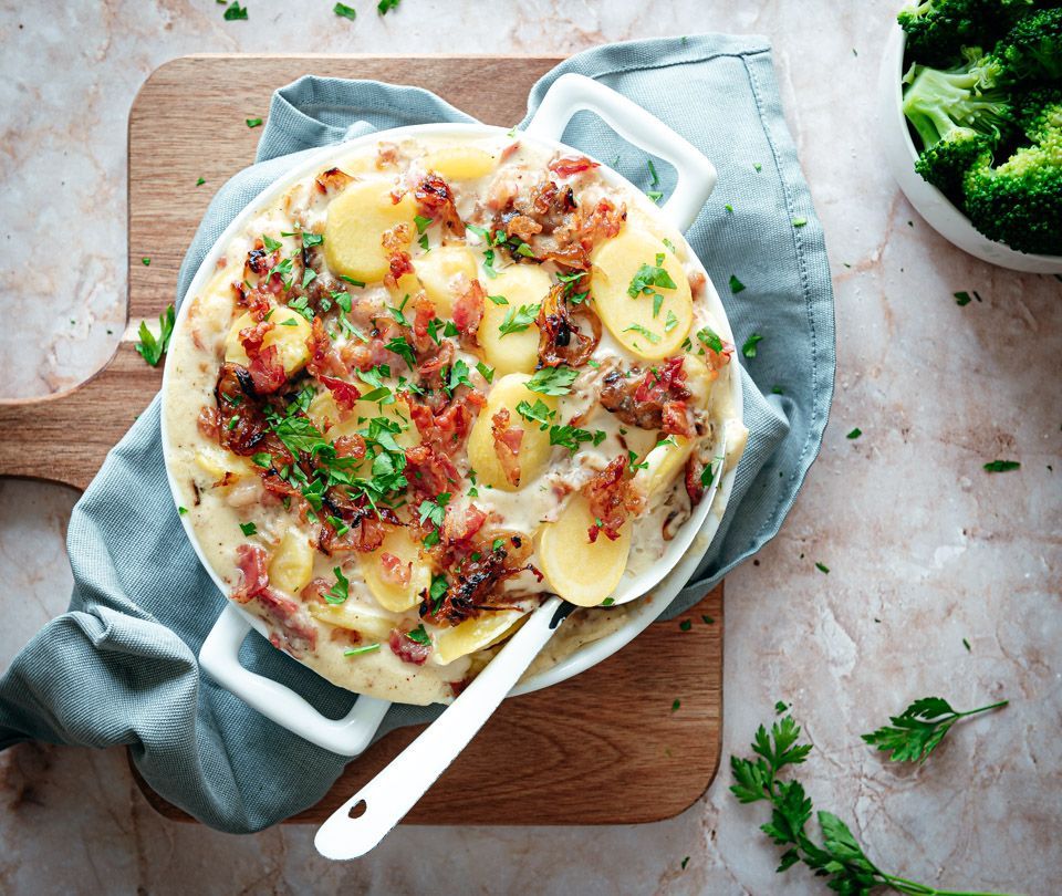 Potato different recipe (bacon and onion)