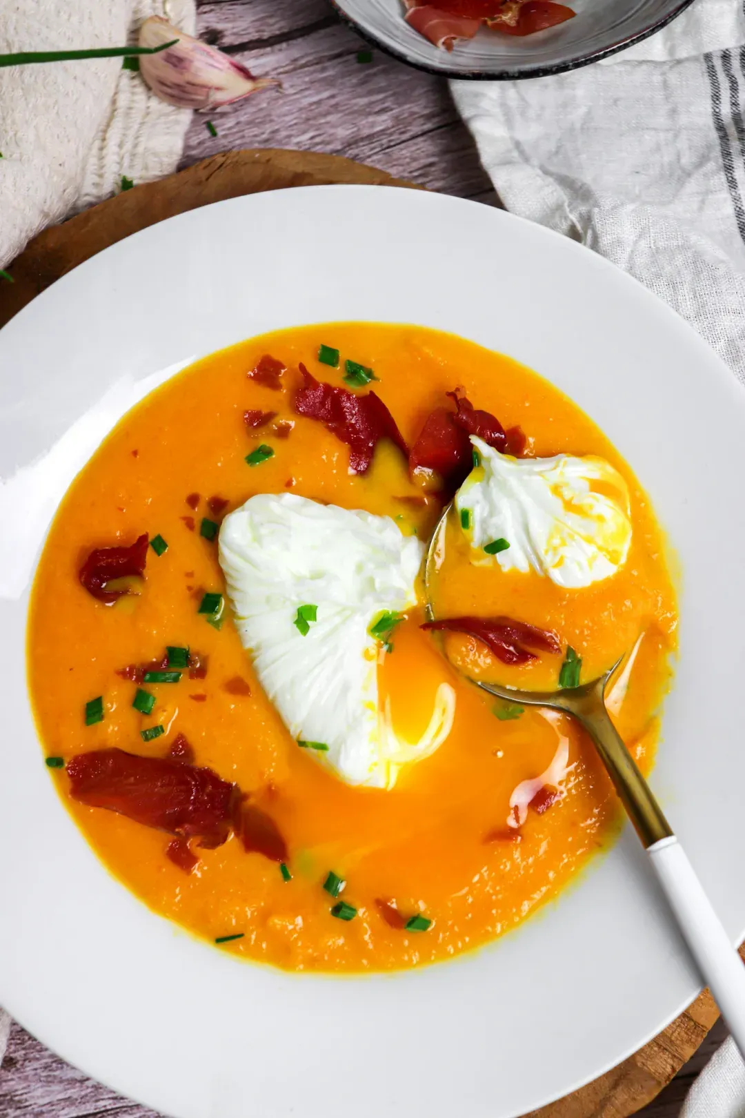 Butternut velouté x poached egg