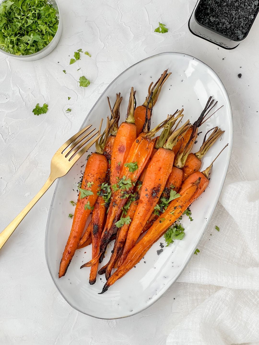 Roasted carrots with honey
