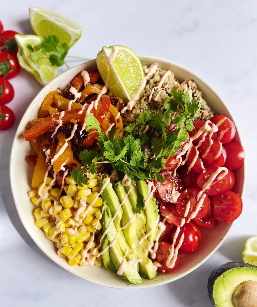 Mexican quinoa salad bowl