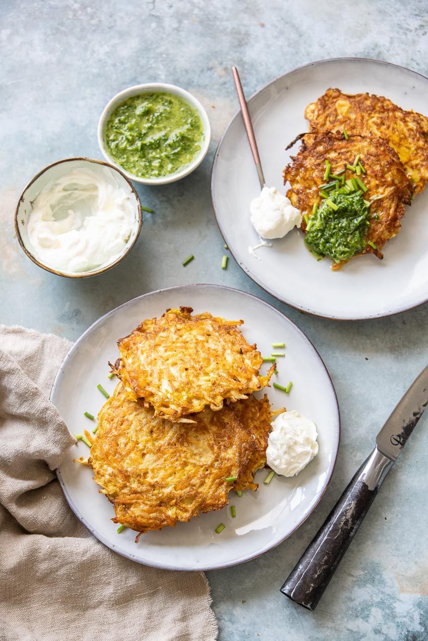 Vegetable pancakes with celeriac