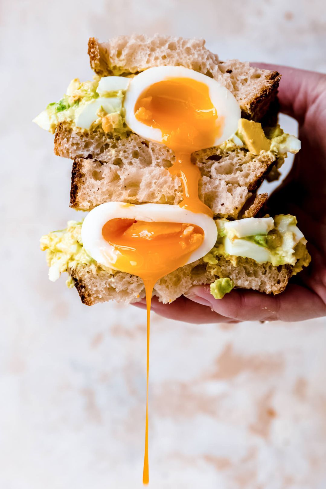 Japanese egg salad sandwich with avocado