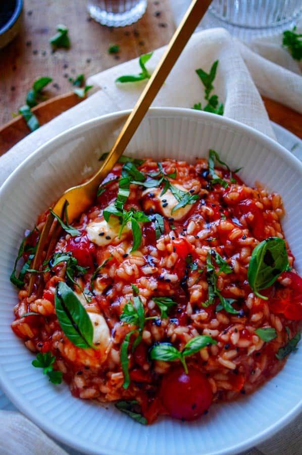 Caprese risotto