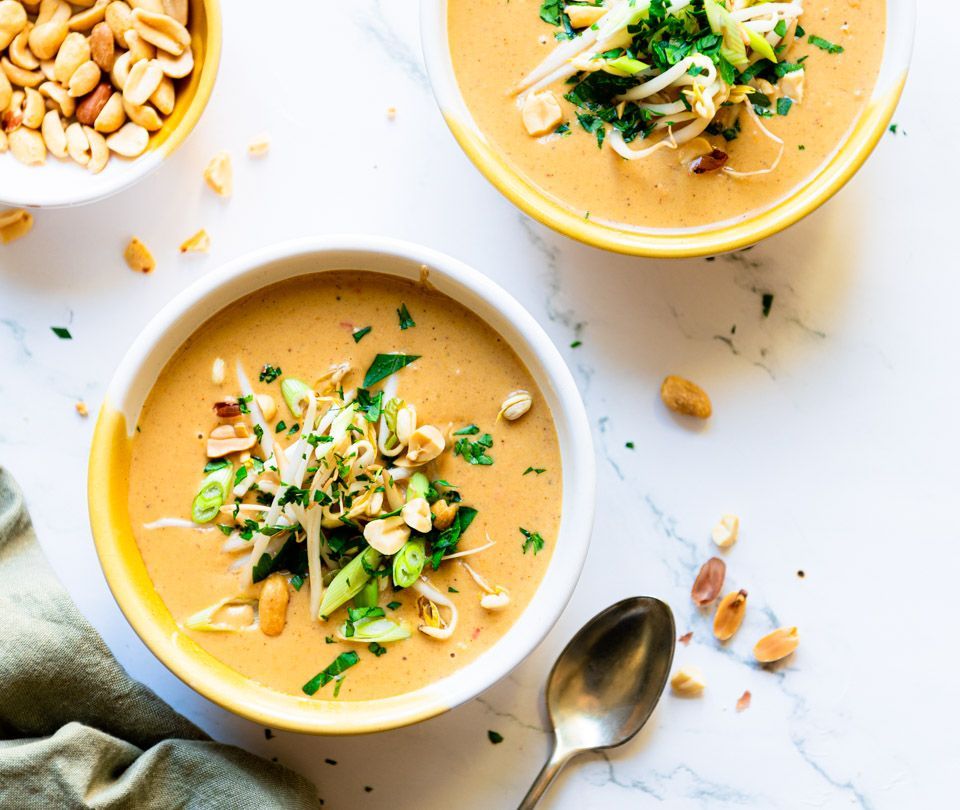 Peanut soup with sweet potato