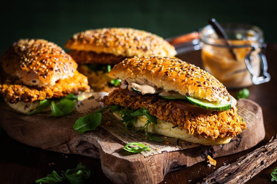 Crispy Chicken Sandwich on the BBQ