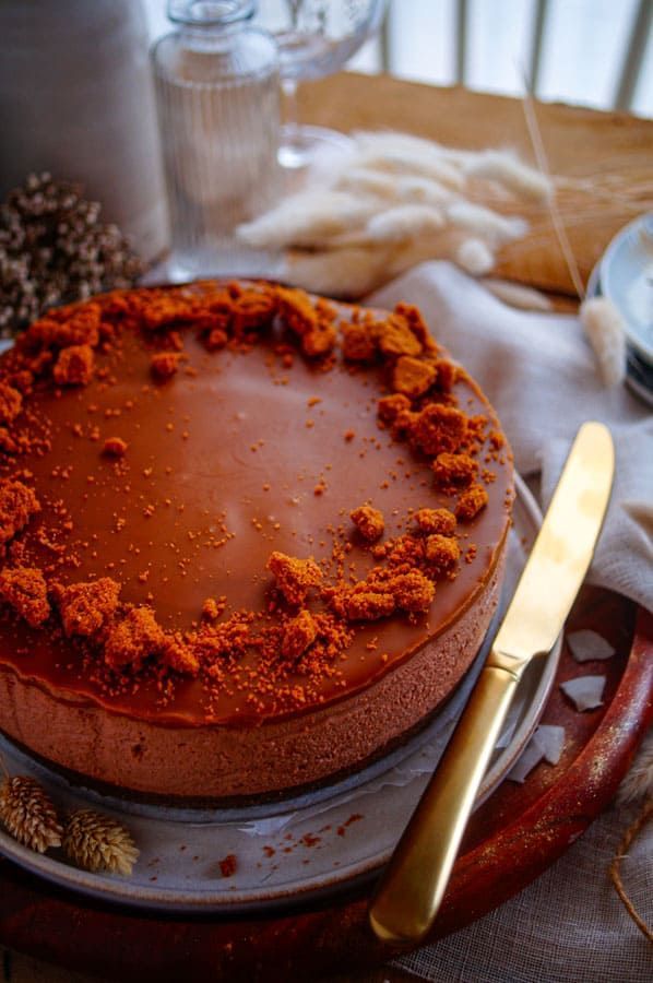 no bake Nutella cheesecake with speculoos