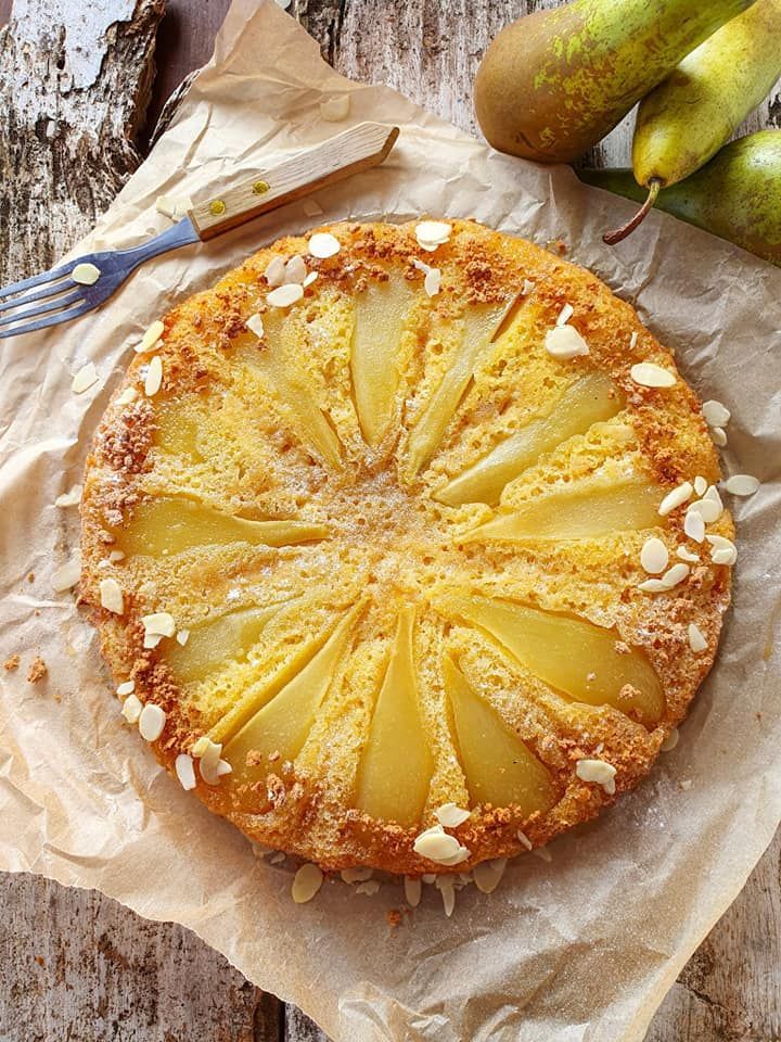 Pear and apple upside down cake