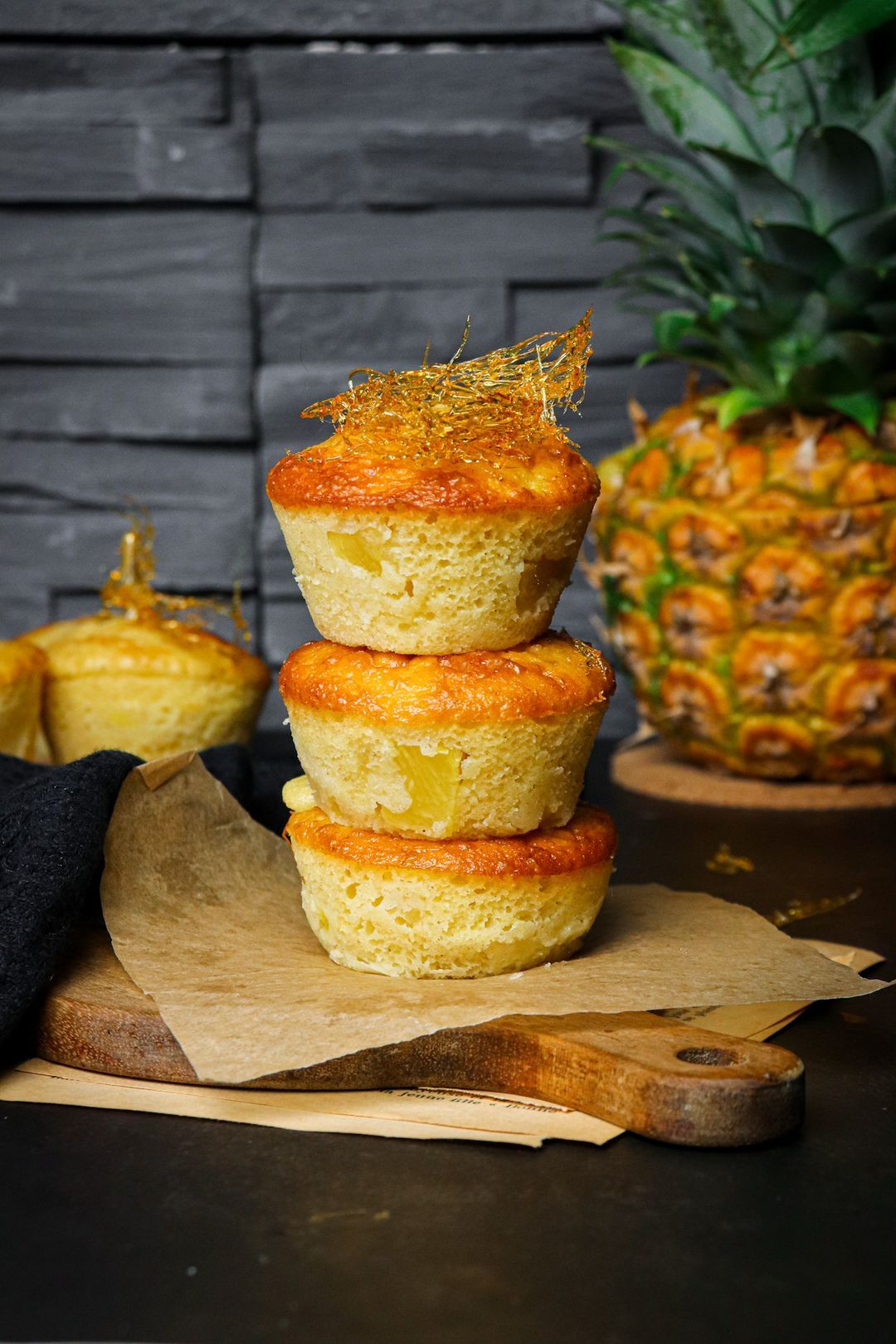 Muffins healthy ananas et caramel