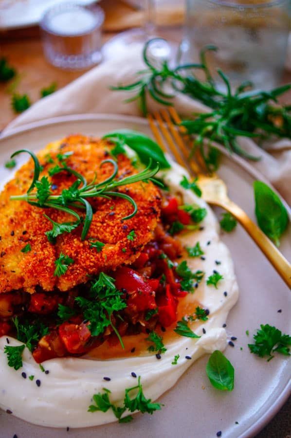 Italian schnitzel with ratatouille