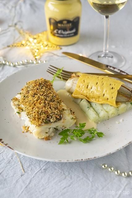 Tournedos of cod with mustard herb crust