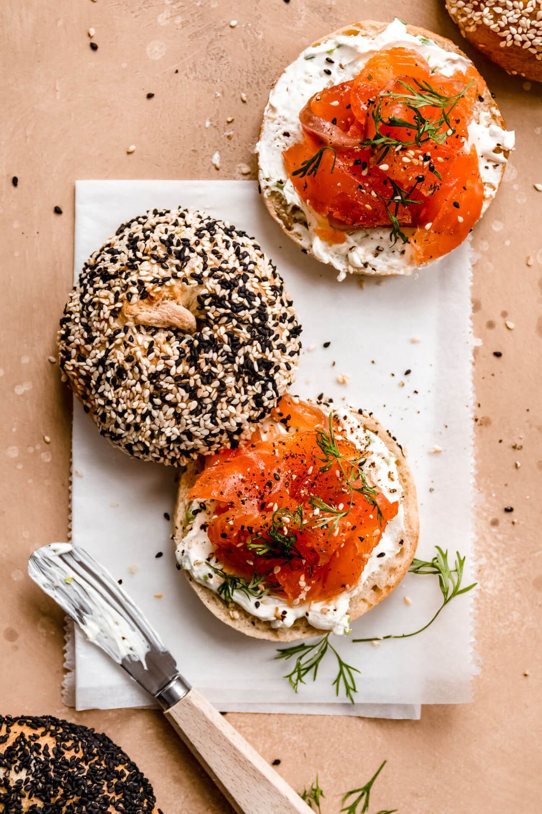 Gravad Lax on a bagel