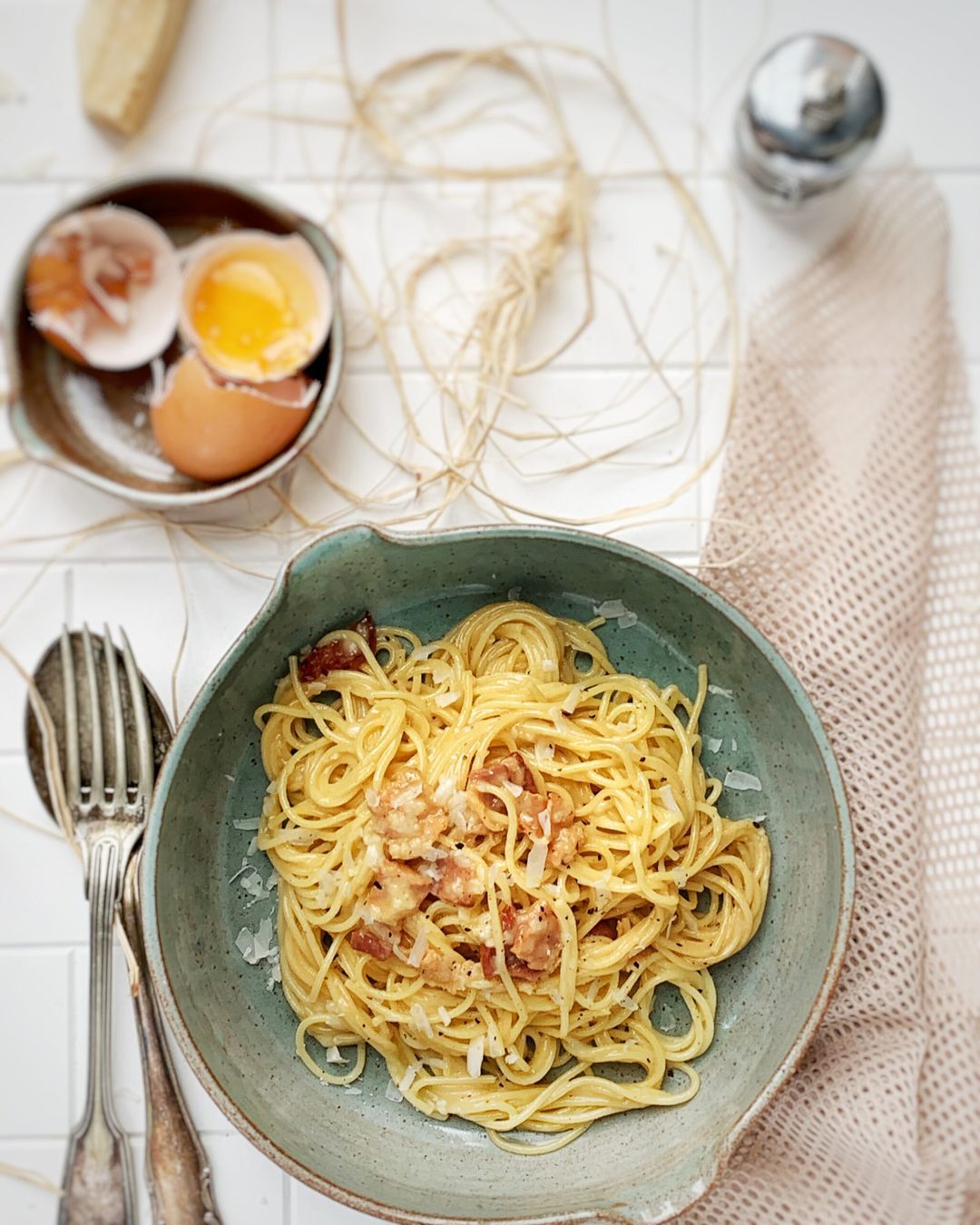 Spaghetti Rustica with carbonara