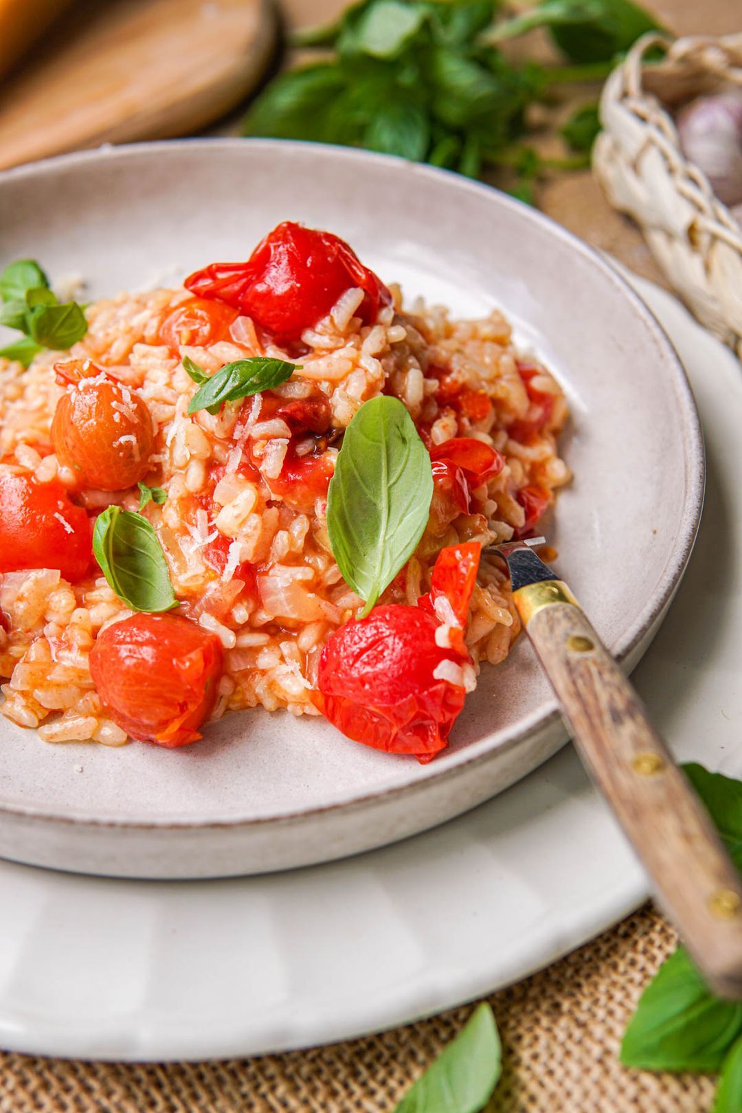 Risotto with grilled tomato