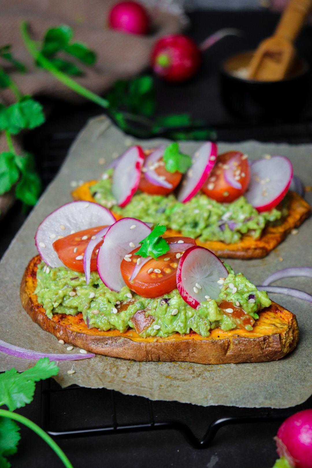 Avocado sweet potato toast