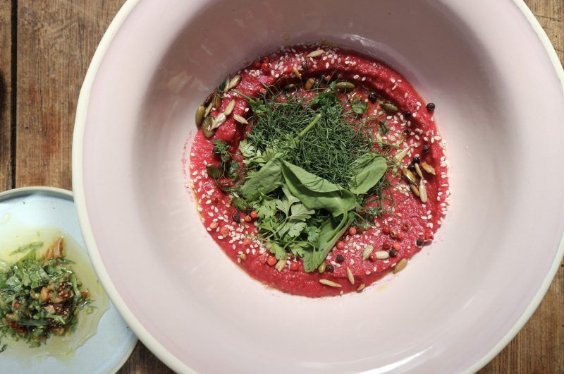 Make your own beetroot humus