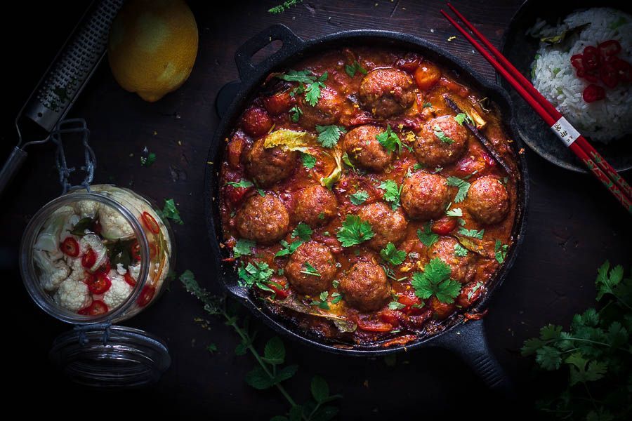 Smoky Indian Meatballs curry - kids favorite