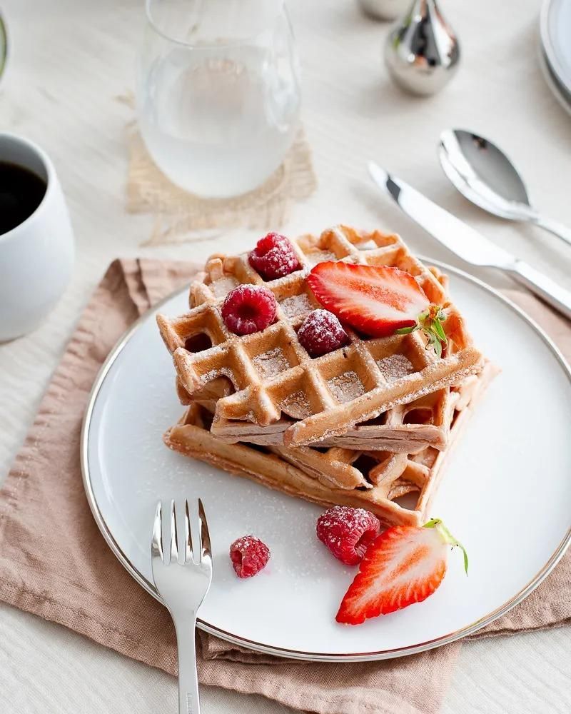 All pink waffles