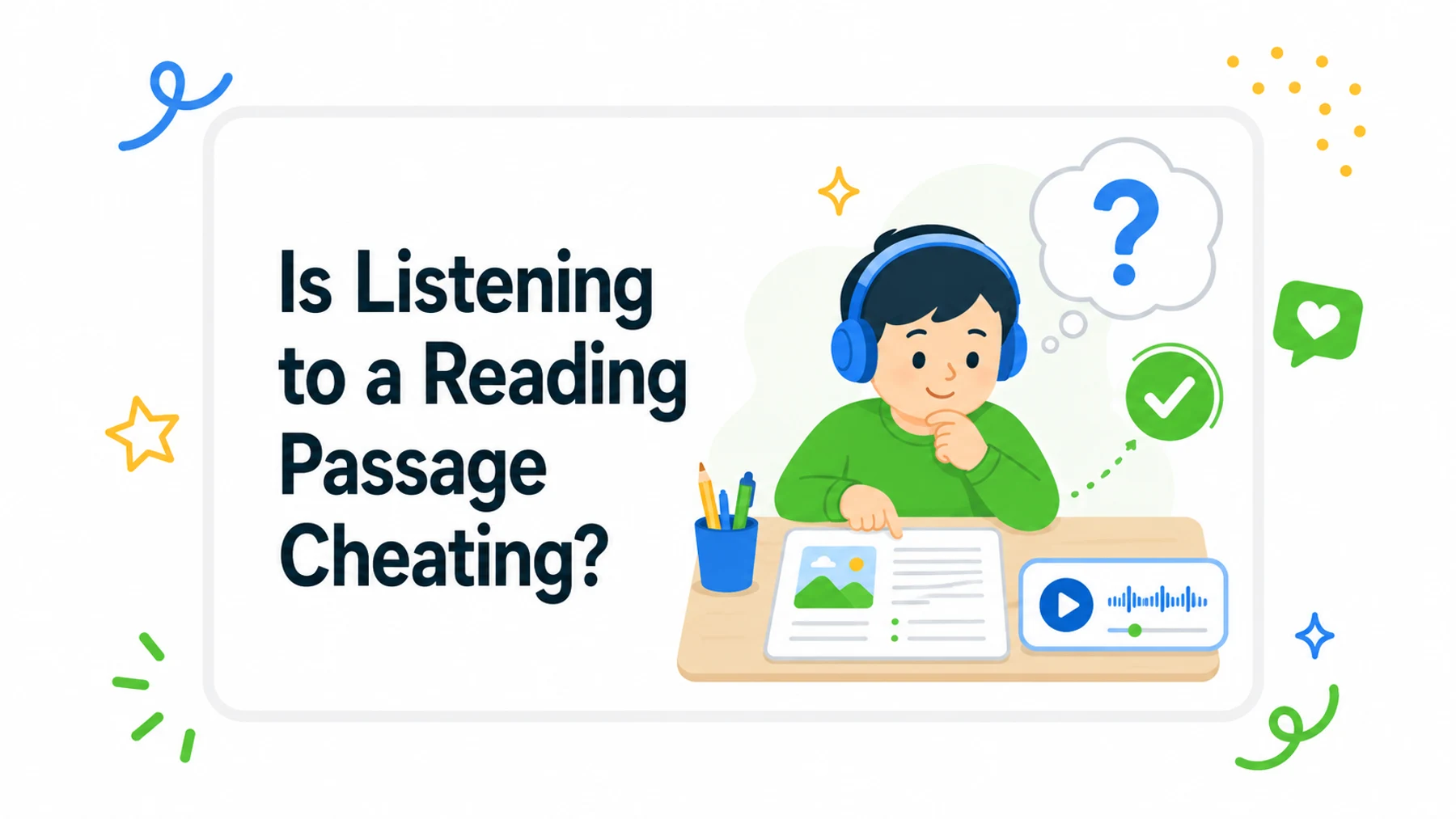 Is Listening to a Reading Passage Cheating?
