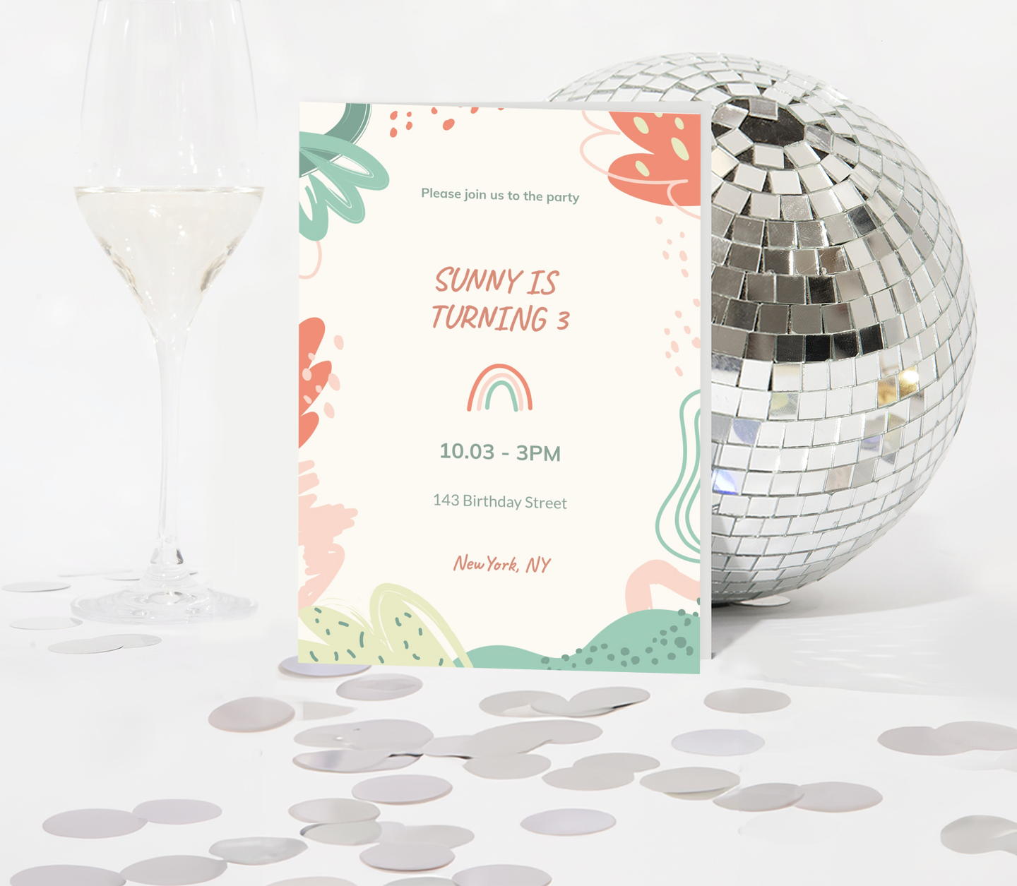 Pastel Rainbow Card