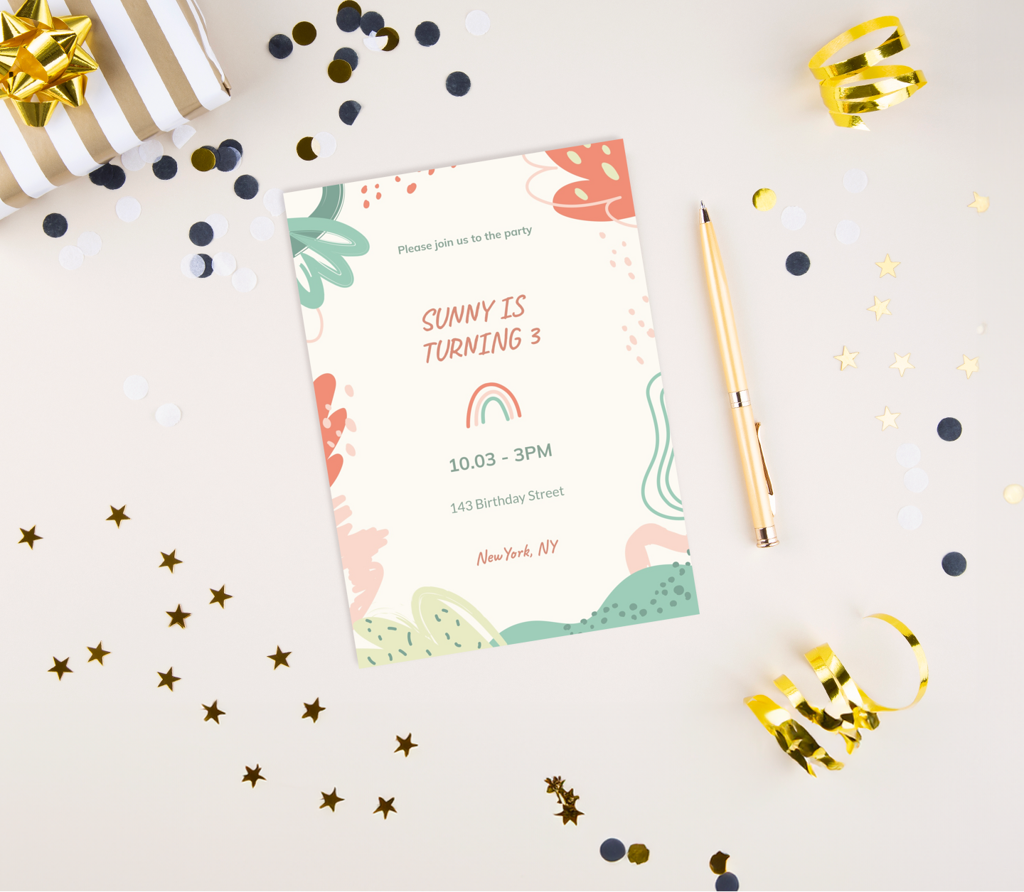 Pastel Rainbow Card